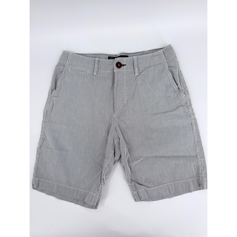 American Eagle Shorts Seersucker Y2K Men 34 Blue White Striped Classic Fit Rare